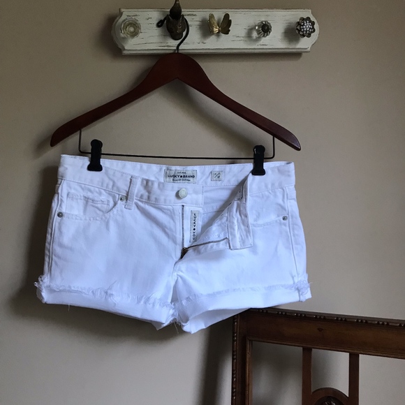 Lucky Brand Pants - ❤️ White Denim Lucky Shorts — The Cut Off